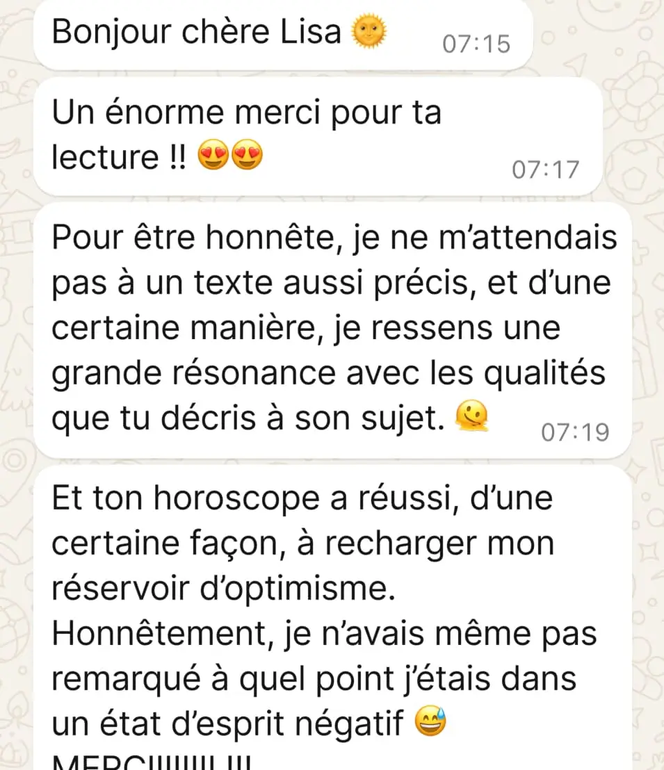 Ce que mes clientes disent de mon travail : 7