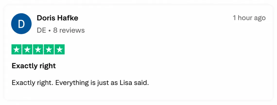 What my customers say about my work: 5
